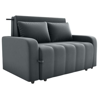 Sofa Cama 2 Lugares 138 Cm Amora New Veludo E425 Cinza Milani Store Cinza