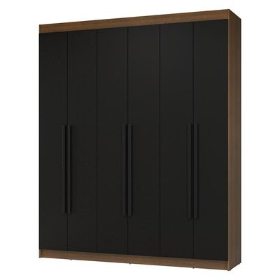 Guarda-roupa Casal Batentes Netuno Madesa Rustic/preto