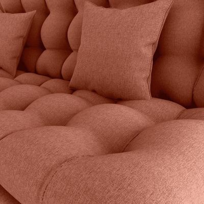 Sofa Cama 2 Lugares 185 Cm Duda Tecido Pompeia G500 Terracota Milani Store Terracota