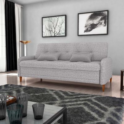 Sofa Cama 2 Lugares 206 Cm Donna Linho Vancouver E483 Bege Milani Store Bege