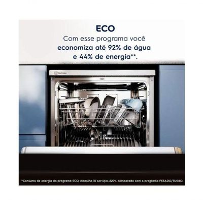 Lava-louça Electrolux  Programa Lava E Seca 50' LB10E 110V