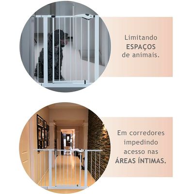 Grade para Porta - Portãozinho Utimil EP205 em Aço 80 x 90 cm - Branco