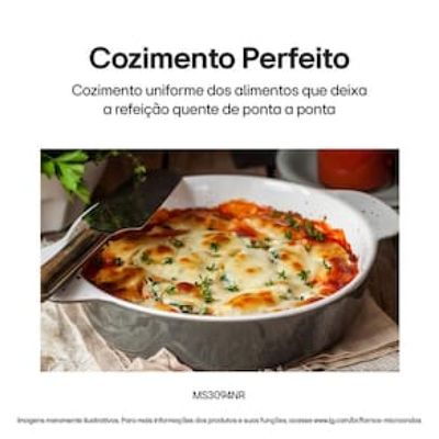Forno Micro-ondas LG MS3094NRA com visual NeoChef e Limpa Fácil – Espelhado Espelhado / 220