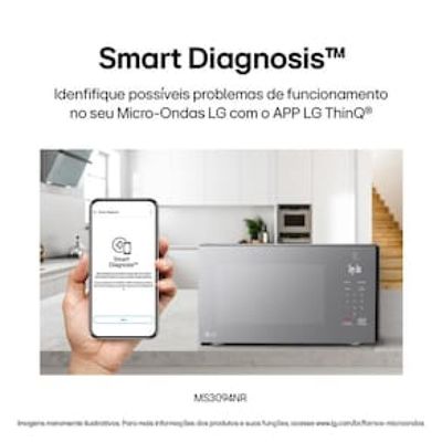 Forno Micro-ondas LG MS3094NRA com visual NeoChef e Limpa Fácil – Espelhado Espelhado / 220