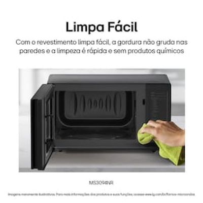 Forno Micro-ondas LG MS3094NRA com visual NeoChef e Limpa Fácil – Espelhado Espelhado / 220