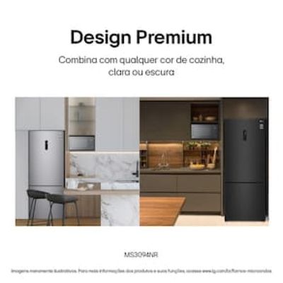 Forno Micro-ondas LG MS3094NRA com visual NeoChef e Limpa Fácil – Espelhado Espelhado / 220