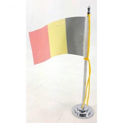 Mini Bandeira De Mesa Bélgica 15 Cm Poliéster