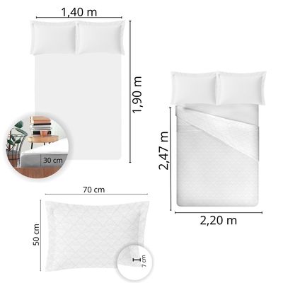 Jogo de Cama Casal 4 Peças 100% Algodão 180 Fios -  Cintia (7899)
