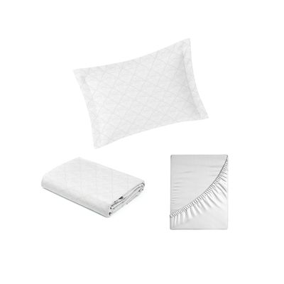 Jogo de Cama Solteiro 3 Peças 100% Algodão 180 Fios - Cintia (7899)