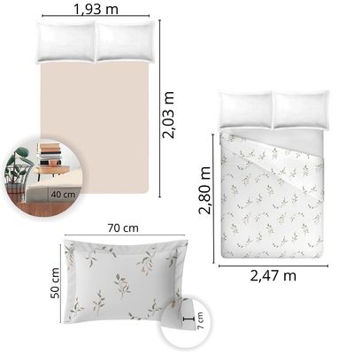 Jogo de Cama King 4 Peças 100% Algodão 200 Fios - Gustavo (7900)