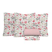 Jogo de Cama King 4 Peças 100% Algodão 180 Fios - Luisa (7936)