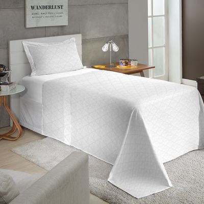 Jogo de Cama Solteiro 3 Peças 100% Algodão 180 Fios - Cintia (7899)