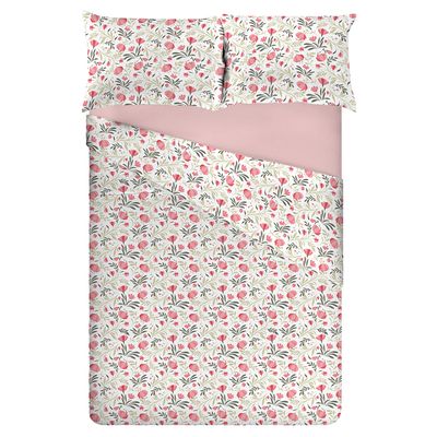 Jogo de Cama King 4 Peças 100% Algodão 180 Fios - Luisa (7936)