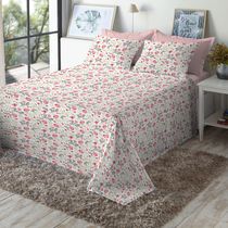 Jogo de Cama King 4 Peças 100% Algodão 180 Fios - Luisa (7936)