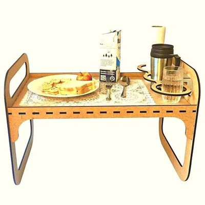 Bandeja Café Da Manhã-colo Em Mdf - Com Suporte Para Copos