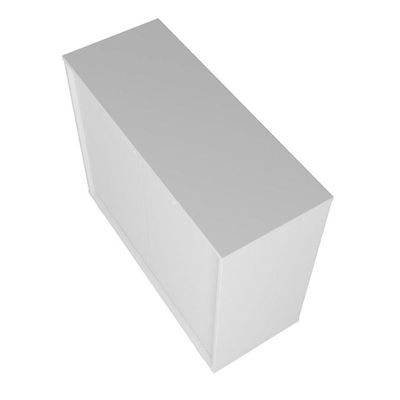 Balcão Em Mdp Com 2 Portas 2 Prateleiras E 4 Pés Com Rodízios Brv Móveis Branco