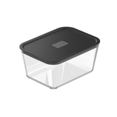 Conjunto De Potes De Vidro Herméticos 3 Peças Fresh Lock Preto Ou