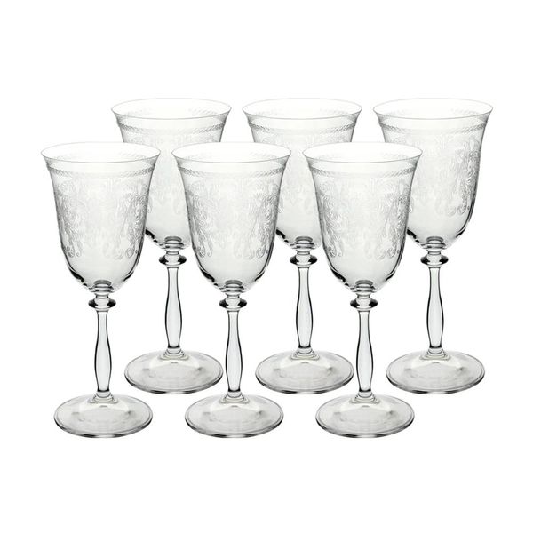 Jogo de taças para água cristal ecológico Bohemia Angela 350ml 6 peças Incolor