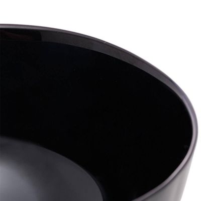25 Cumbucas Restaurante Vidro Opalino 700ml Diwali Black Lyor Bowl para Servir