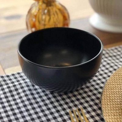 25 Cumbucas Restaurante Vidro Opalino 700ml Diwali Black Lyor Bowl para Servir