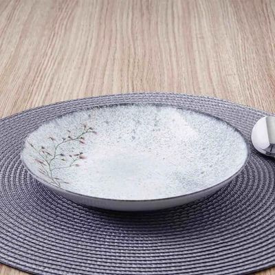 Jogo 12 Pratos Fundos 21cm Tramontina Floralis Porcelana Sopas Risotos Caldos