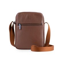 Shoulder Bag Masculina de Couro Gávea Caramelo