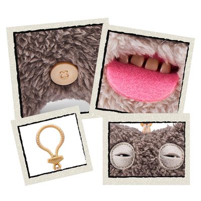 Chaveiro de Pelúcia Fuggler Key Rings 13cm - Cinza