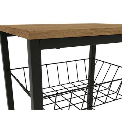 Balcão Multiuso Cozinha Fruteira Crome Indrustrial LI035 Canela/Branco - Kappesberg