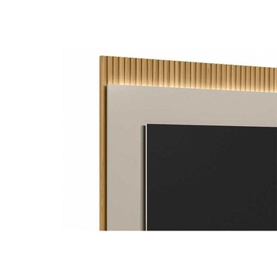 Painel Quarto p/ TV até 70 Pol São Paulo 180x148cm Tauari/Off White Fosco - Linea Brasil