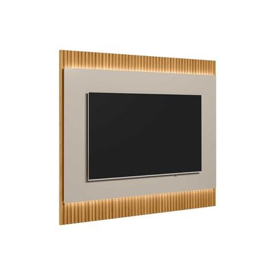 Painel Quarto p/ TV até 70 Pol São Paulo 180x148cm Tauari/Off White Fosco - Linea Brasil
