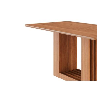 Mesa p/ Cozinha Ariela c/ Tampo Madeirado 180x90cm Cinamomo - Cimol