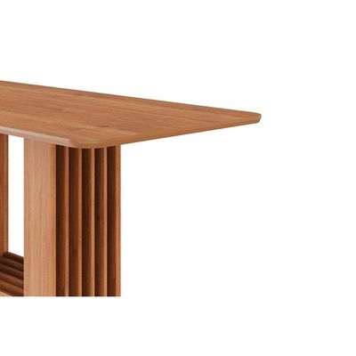 Mesa p/ Cozinha Ariela c/ Tampo Madeirado 180x90cm Cinamomo - Cimol