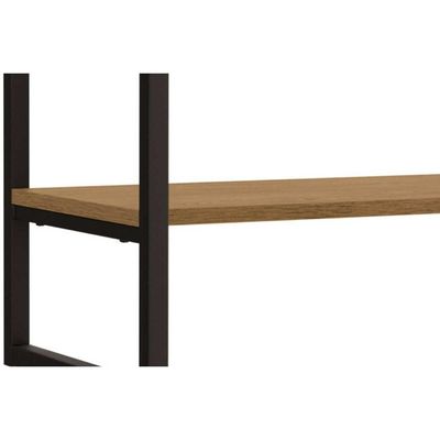 Prateleira Quarto Casal Industrial LI008 Canela/Branco - Kappesberg