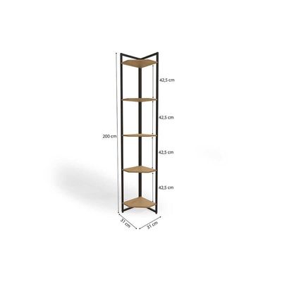 Prateleira Quarto Casal Industrial LI022 Canela/Branco - Kappesberg