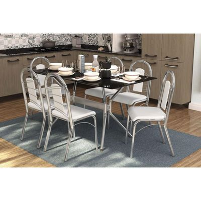 Base de Mesa p/ Cozinha Loire M031 Aço s/ Tampo Preto - Kappesberg