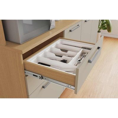 Cozinha Compacta Nobreza c/ 7 Portas e 2 Gavetas 210cm Carvalho/Titânio - Nesher