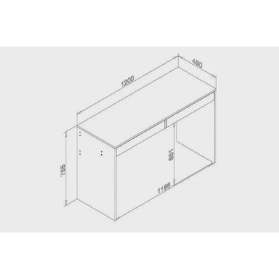Mesa Computador MSM 439 c/ 2 Gavetas Branco - Movelbento