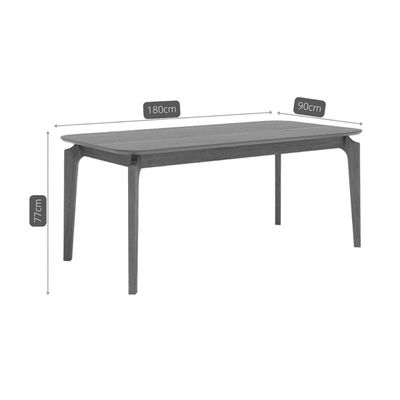 Mesa p/ Cozinha Ficus Natuame c/ Tampo Madeirado 180x90cm Carvalho/Cinamomo - Cimol