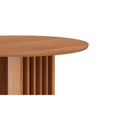Mesa p/ Cozinha Ariela c/ Tampo Madeirado Redondo 109x109cm Cinamomo - Cimol