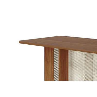 Mesa de Sala Jantar Louise c/ Tampo Madeirado 130x80cm Cinamomo - Cimol