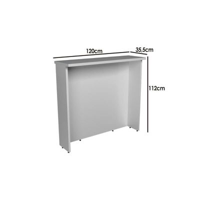 Bancada Ilha Cozinha PH 3068 Évora 120cm Branco/Cinza Argila - Herval