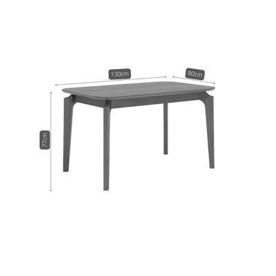 Mesa de Sala Jantar Ficus Natuame c/ Tampo Madeirado 130x80cm Carvalho/Cinamomo - Cimol