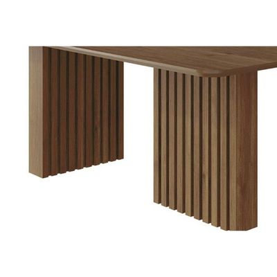 Mesa de Sala Jantar Ester c/ Tampo Madeirado 180x90cm Cinamomo - Cimol