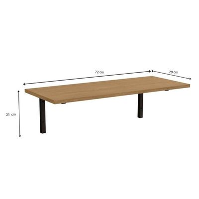 Multiuso Quarto Kit 2 Prateleiras Industrial LI009 21x72x29 Freijo/Preto - Kappesberg