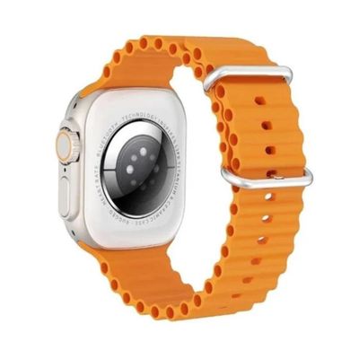 Relógio Digital Smartwatch Watch 8 Ultra 49mm Pulseira Oceano Laranja