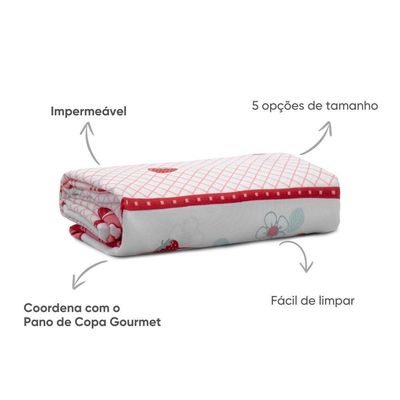 Toalha De Mesa Quadrada 4 Lugares 1,40x1,40m Impermeável Appel Bolo
