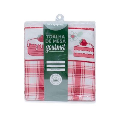 Toalha De Mesa Quadrada 4 Lugares 1,40x1,40m Impermeável Appel Bolo