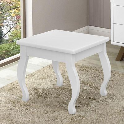 Banqueta Para Penteadeira Camarim Branco - Móveis Luapa Branco
