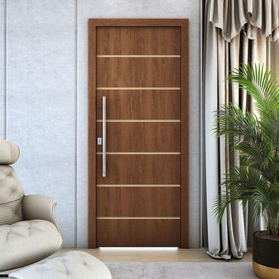 Porta De Madeira Frisada U.v 210cm X 90cm - R50vl Imbuia