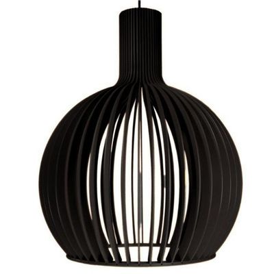Luminária Teto Tipo Pendente Em Mdf - Completa Cor: Mdf Cru